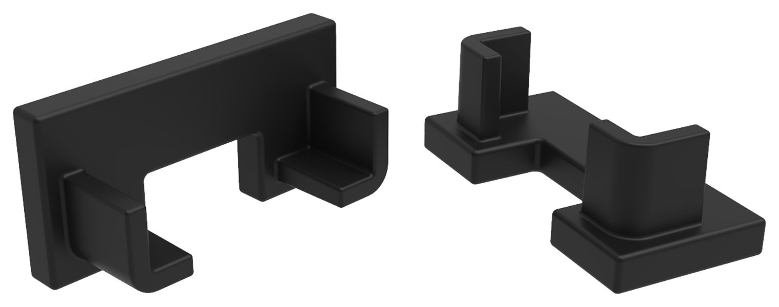 Image of Sensio Tamworth Black End Caps for Surface Mounted Profiles (2 end caps)