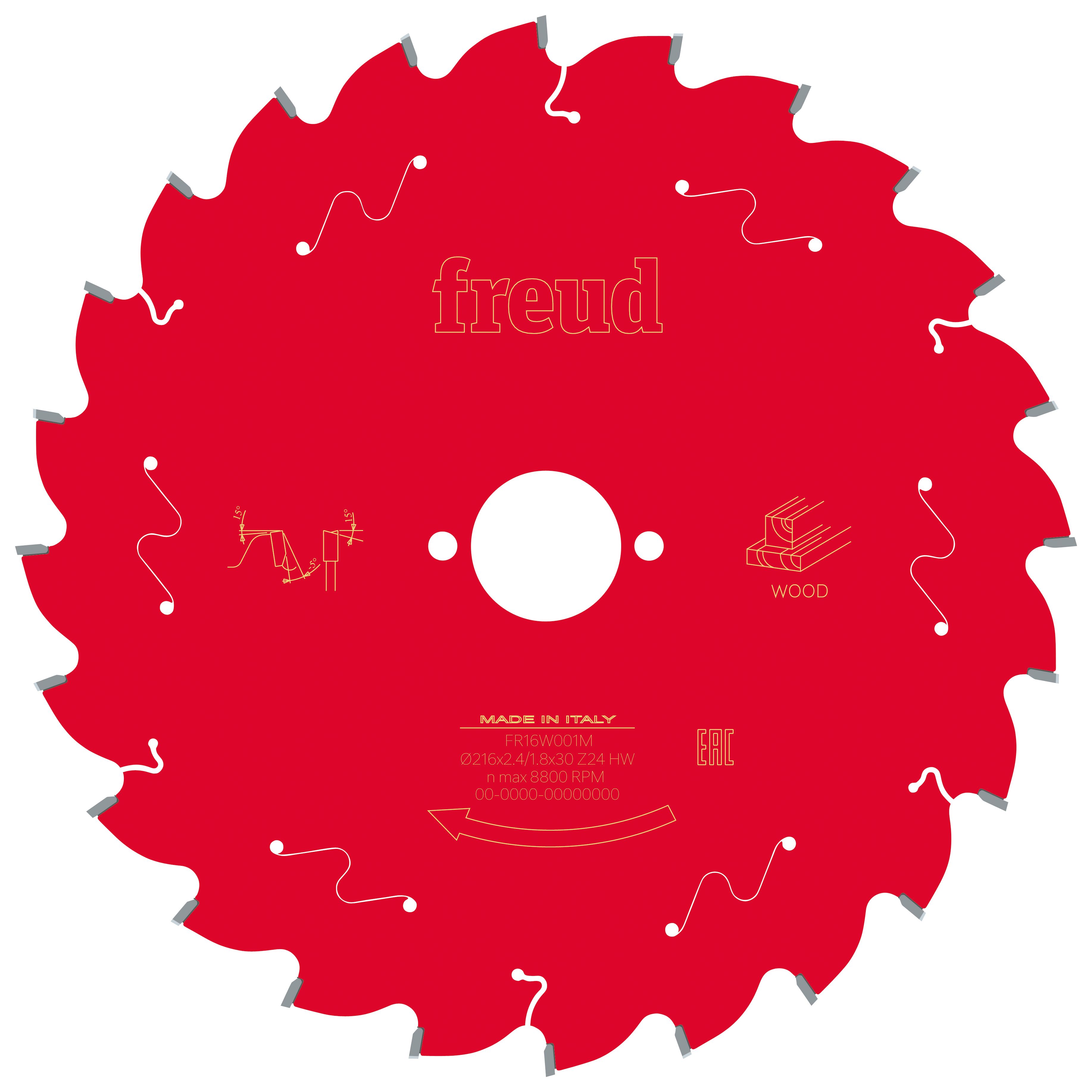 Freud F03FS09748 24 Teeth Wood Mitre Saw Blade - 216 x 30mm