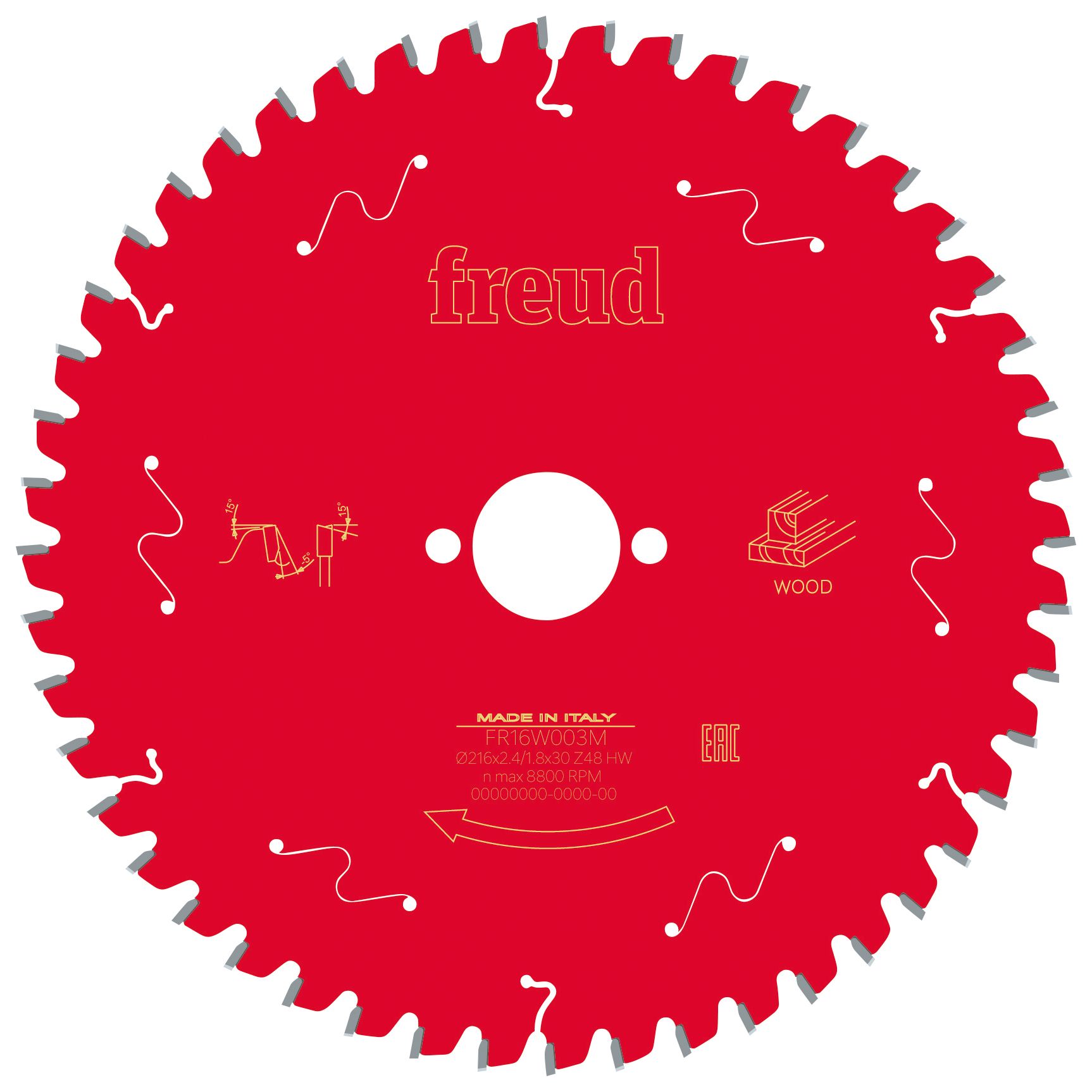 Image of Freud F03FS09750 48 Teeth Mitre Saw Blade - 216 x 30mm