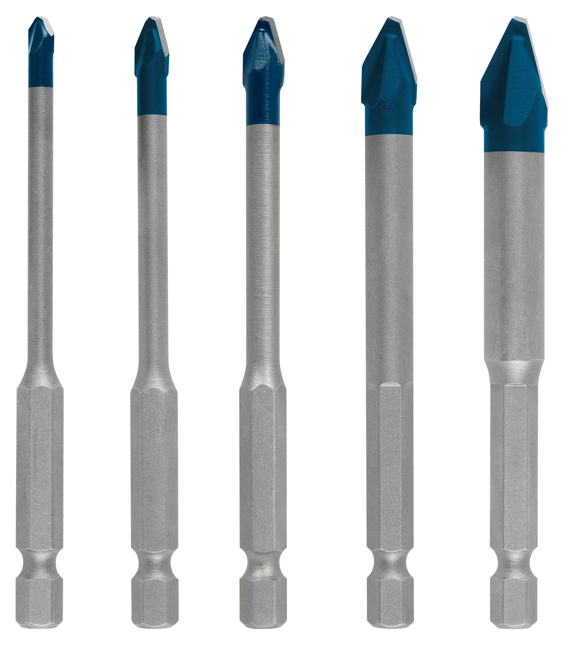 Image of Bosch 2608900597 HEX-9 5 Piece Hard Ceramic Drill Bit Set