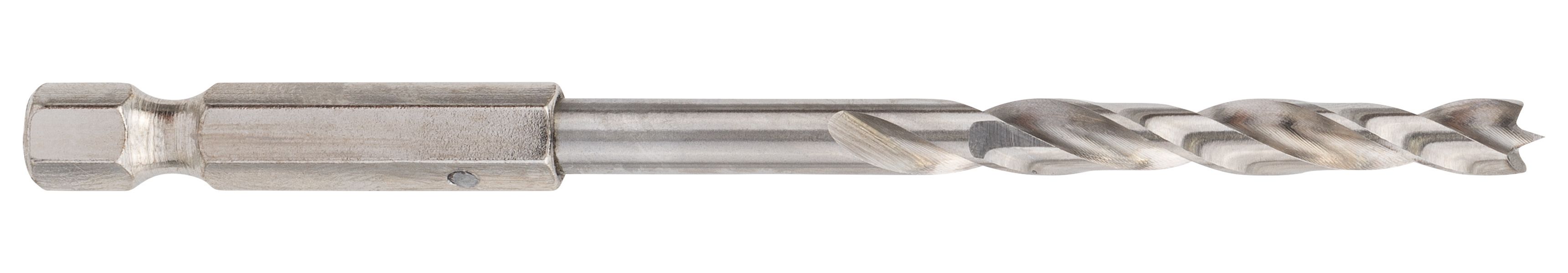 Image of Bosch 2608595521 Hex Shank HSS Brad Point Wood Drill Bit - 5 x 99mm