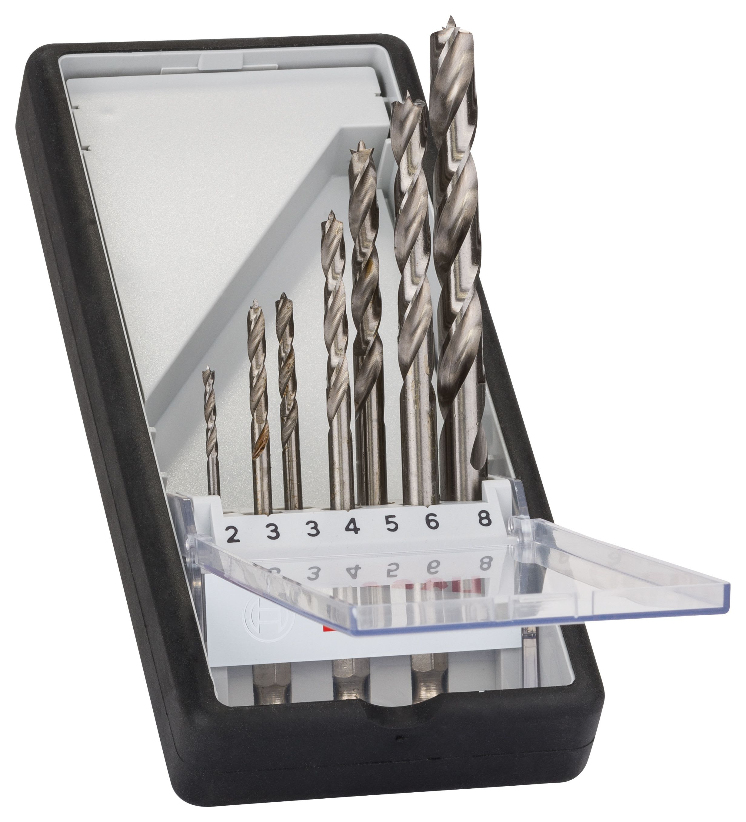 Bosch 2607019923 Hex Shank 7 Piece HSS Brad Point Wood Drill Bit Set