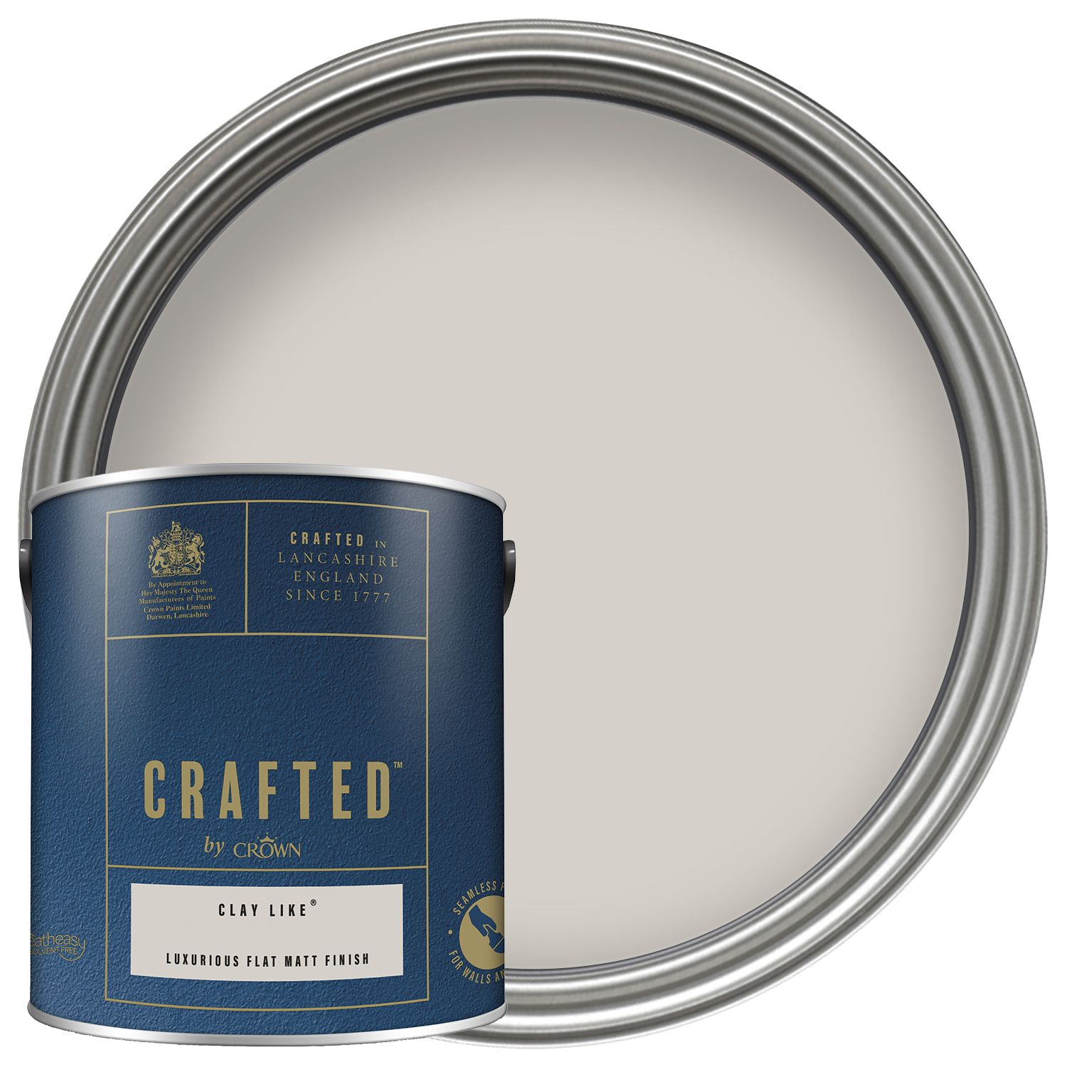 CRAFTED by Crown Flat Matt Emulsion Interior Paint - Clay Like - 2.5L