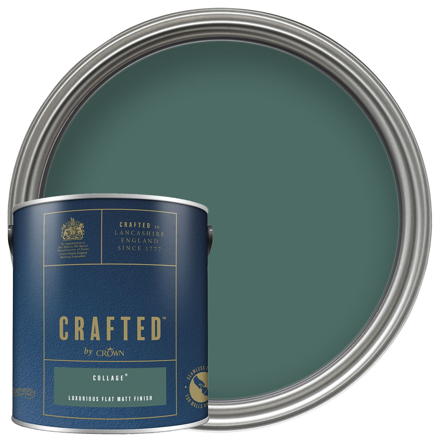 CRAFTED by Crown Flat Matt Emulsion Interior Paint - Collage - 2.5L