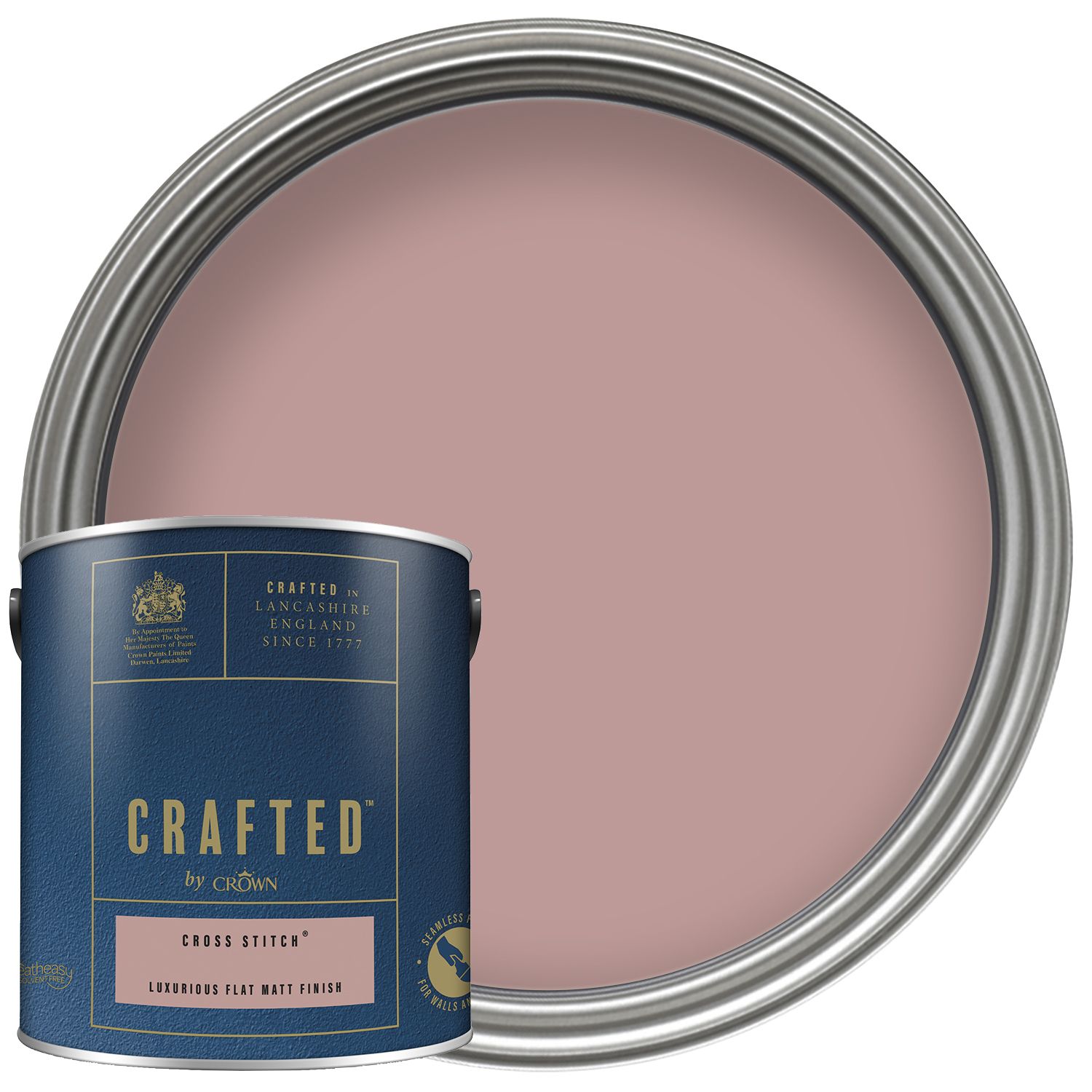 CRAFTED by Crown Flat Matt Emulsion Interior Paint - Cross Stitch - 2.5L