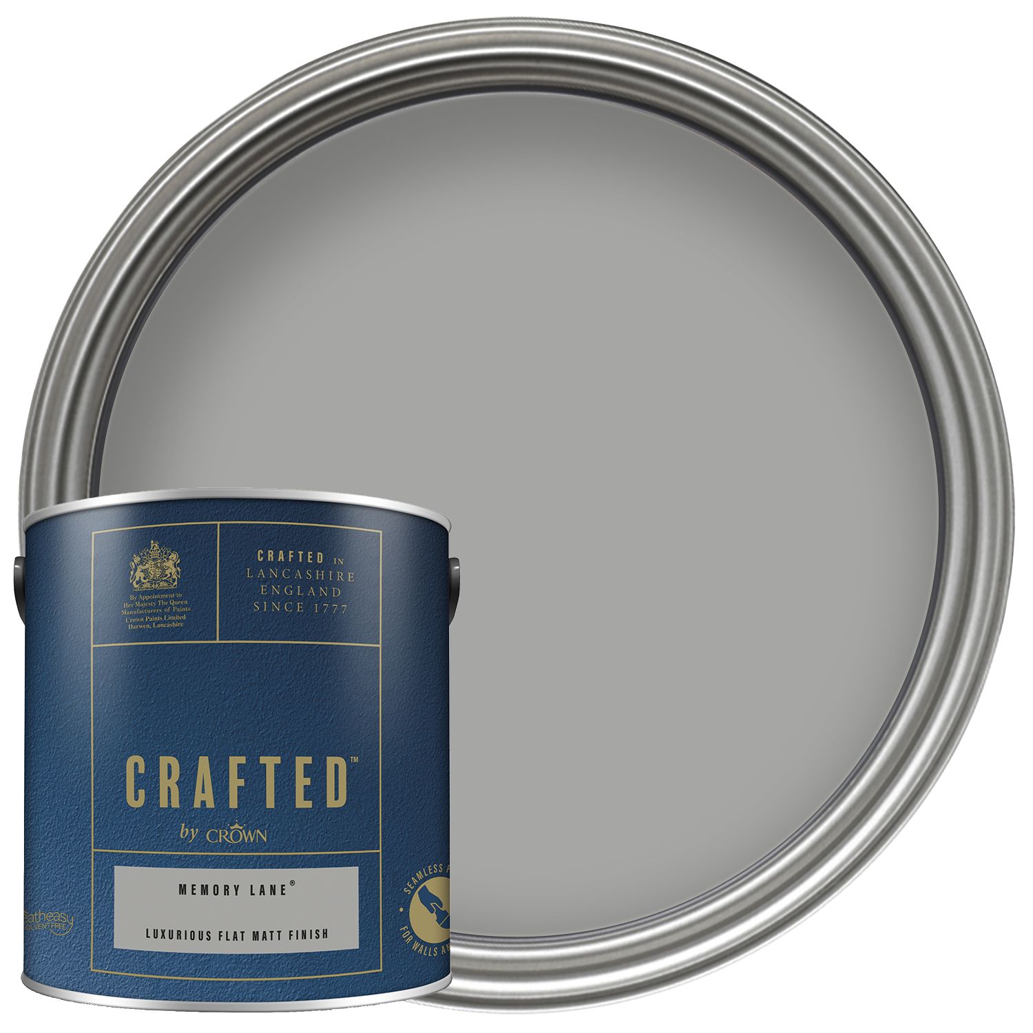 CRAFTED by Crown Flat Matt Emulsion Interior Paint - Leatherbound - 2.5L