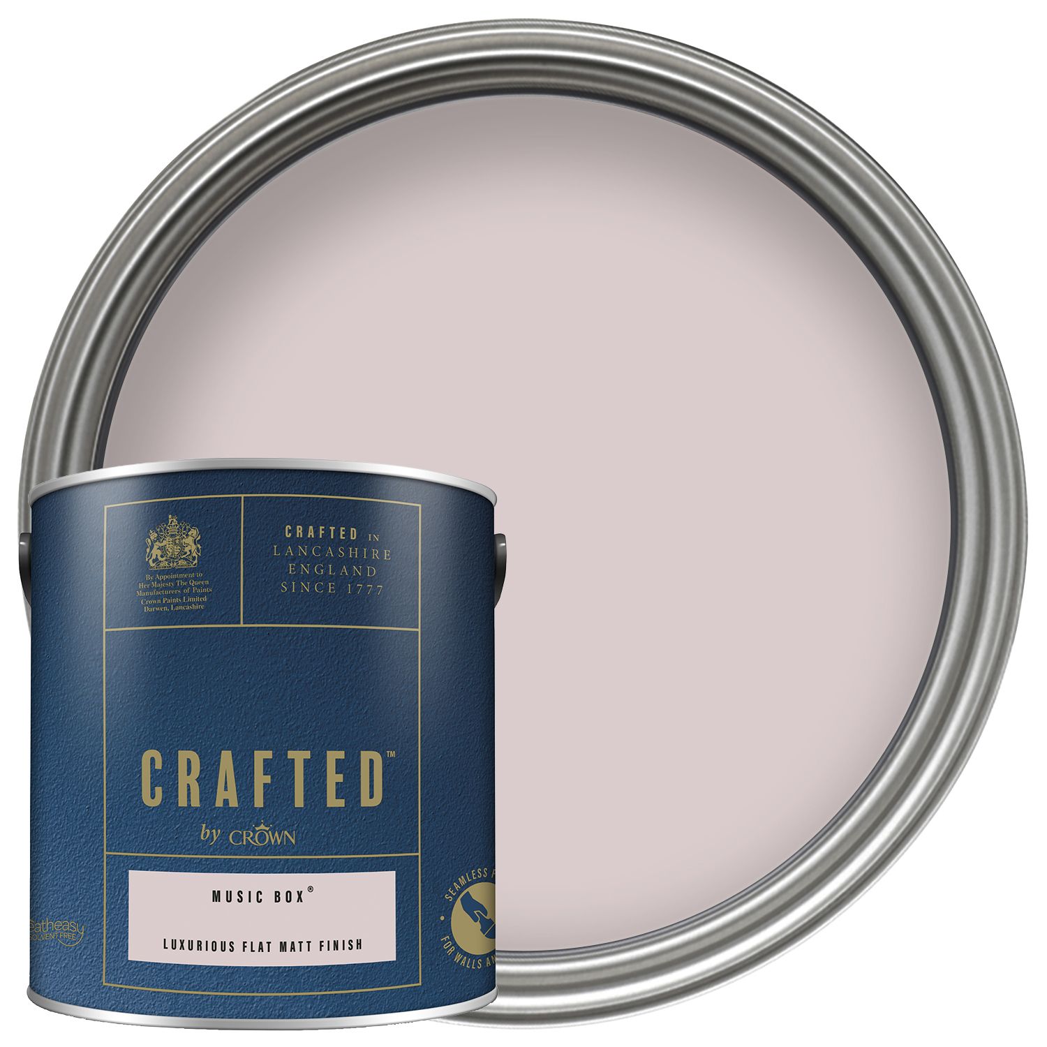 CRAFTED™ by Crown Flat Matt Emulsion Interior Paint - Music Box™ - 2.5L
