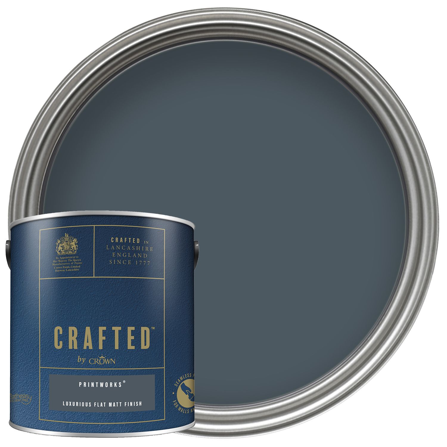 Image of CRAFTED™ by Crown Flat Matt Emulsion Interior Paint - Print Works™ - 2.5L