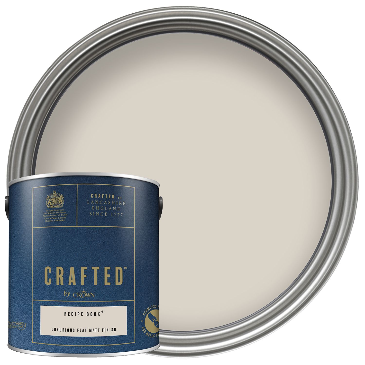 Image of CRAFTED™ by Crown Flat Matt Emulsion Interior Paint - Recipe Book™ - 2.5L