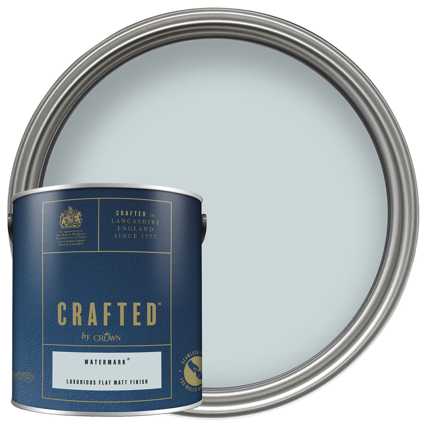 Image of CRAFTED™ by Crown Flat Matt Emulsion Interior Paint - Watermark™ - 2.5L