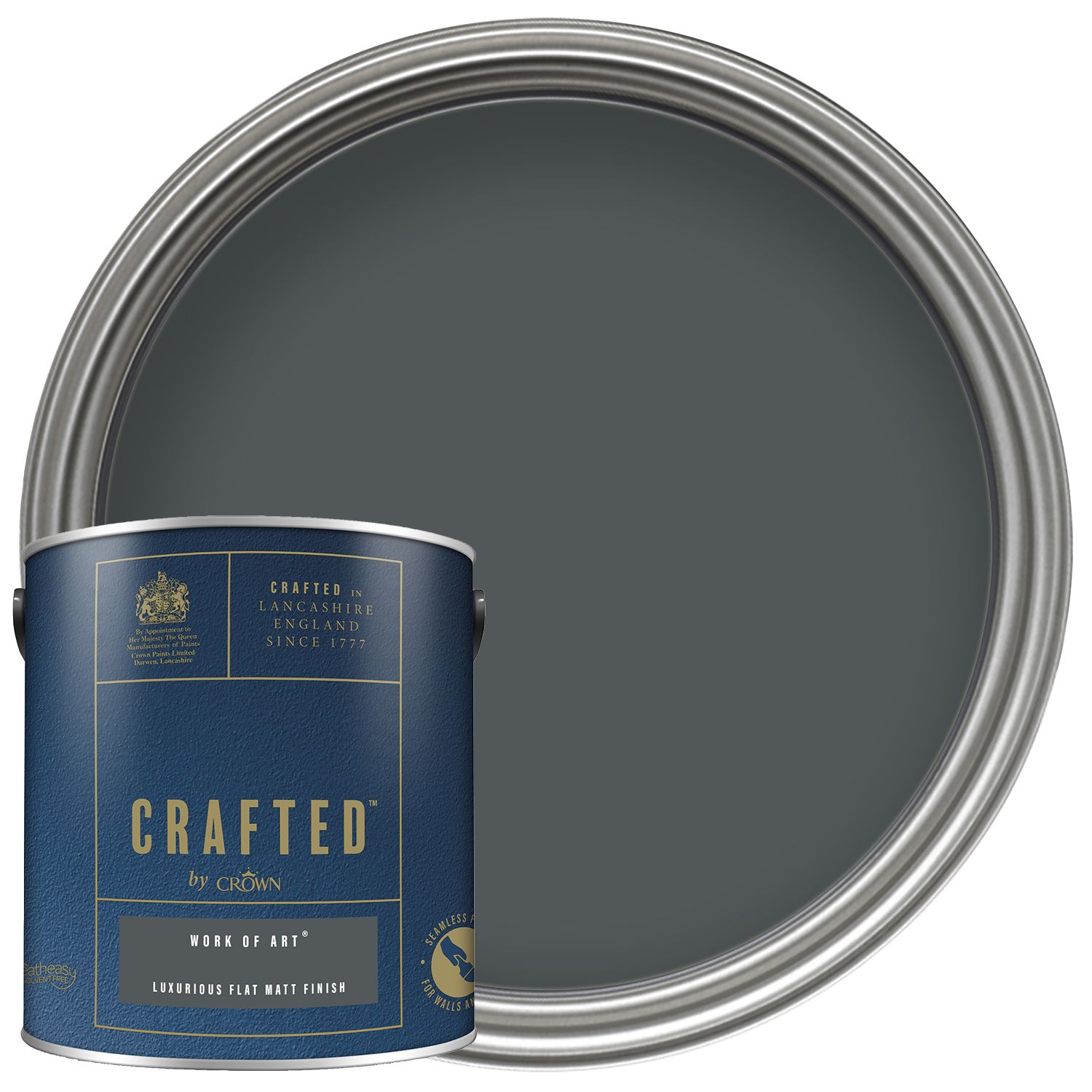 CRAFTED by Crown Flat Matt Emulsion Paint - Work Of Art - 2.5L