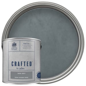 CRAFTED by Crown Emulsion Interior Paint - Textured Dark Grey - 2.5L