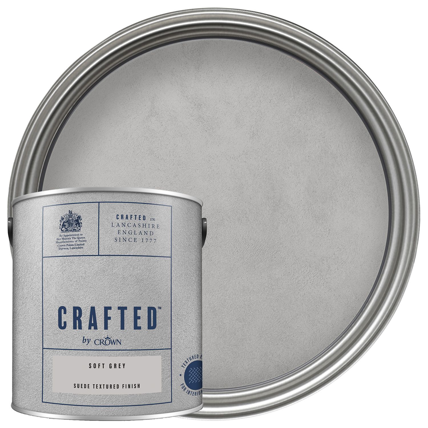 CRAFTED™ by Crown Emulsion Interior Paint - Textured Soft Grey™ - 2.5L