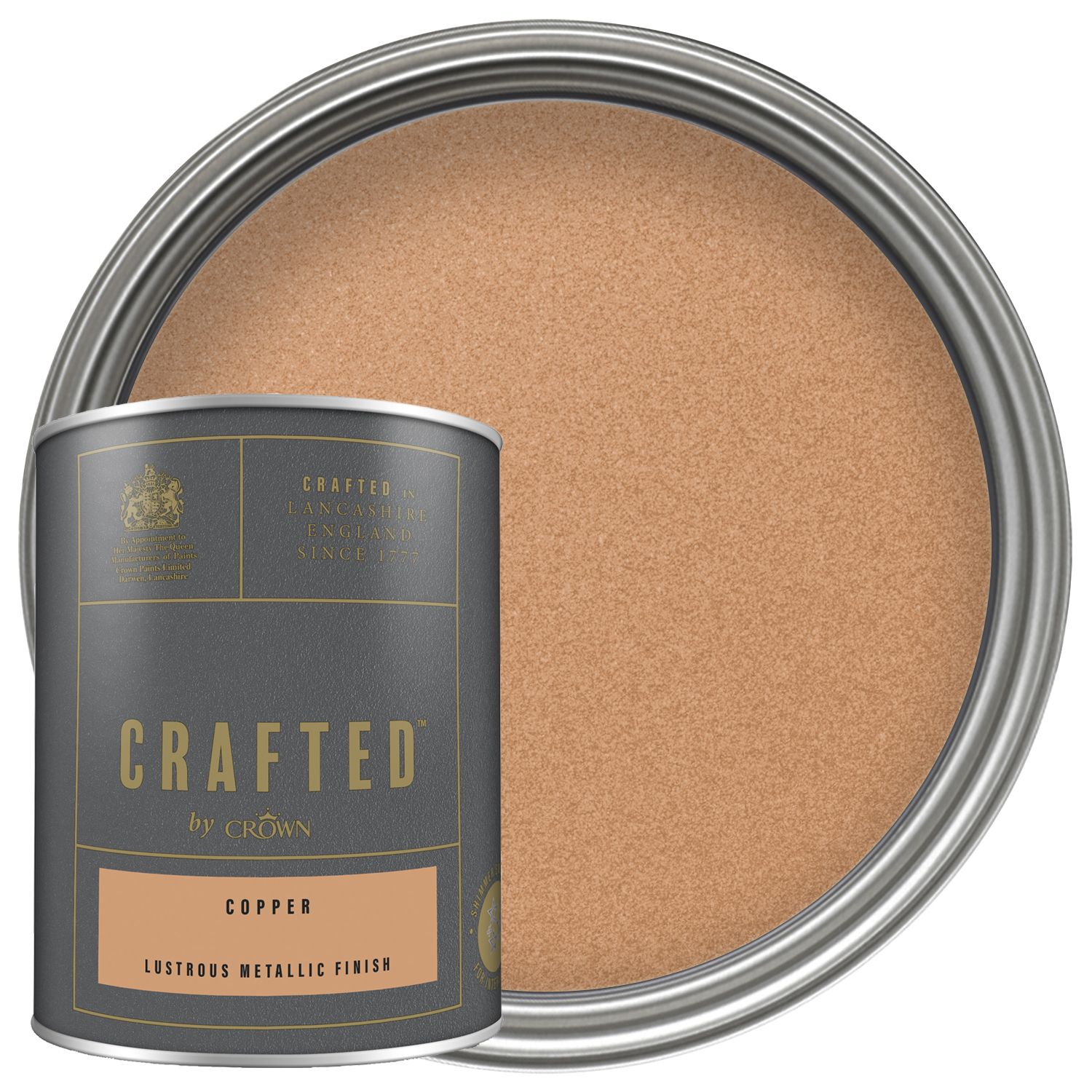 CRAFTED™ by Crown Emulsion Interior Paint - Metallic Copper - 1.25L