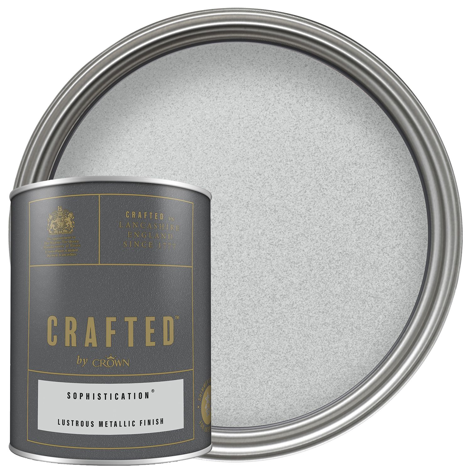 Image of CRAFTED™ by Crown Emulsion Interior Paint - Metallic Sophistication - 1.25L