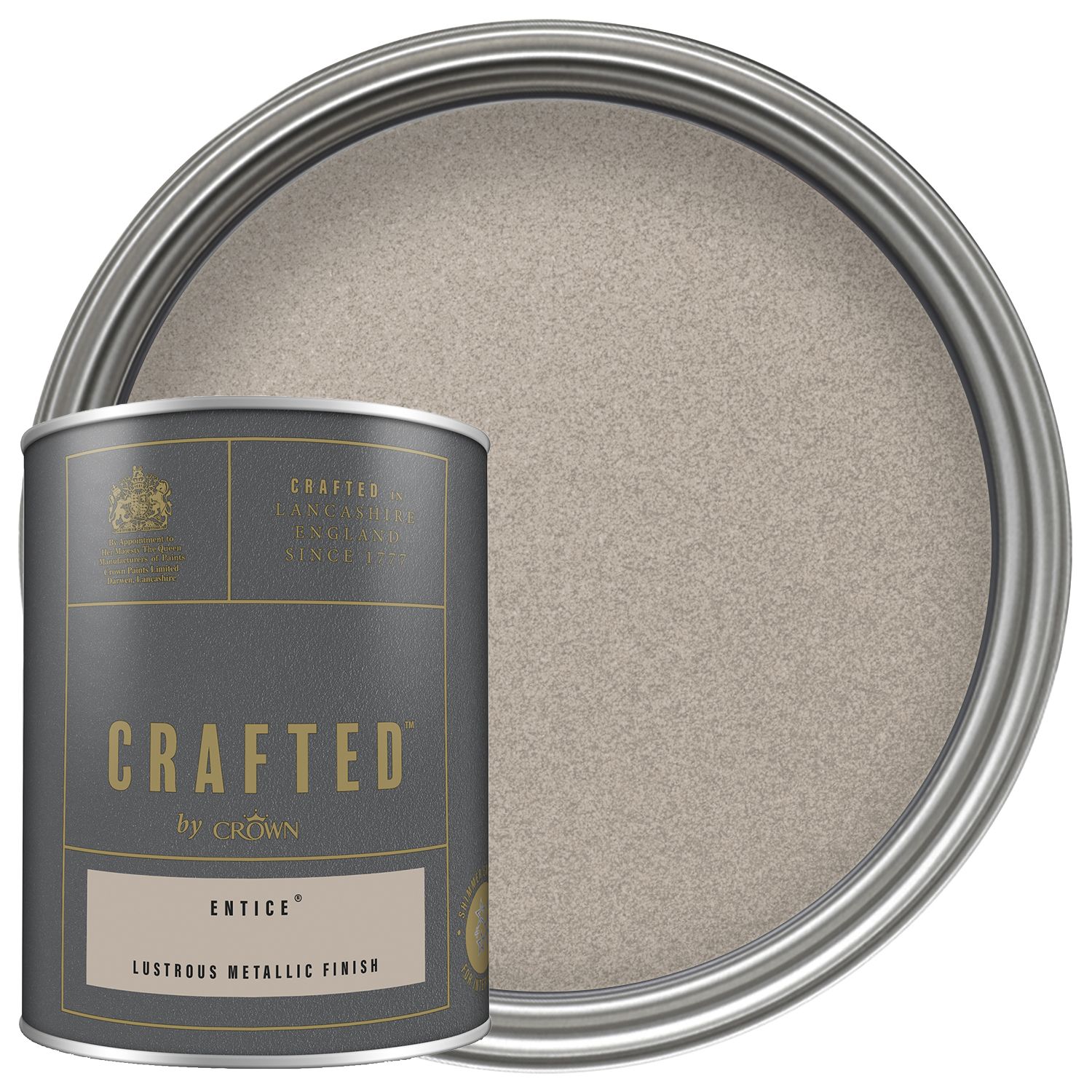 Image of CRAFTED™ by Crown Emulsion Interior Paint - Metallic Entice - 1.25L