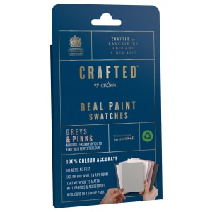 CRAFTED by Crown Flat Matt Real Paint Swatch - Grey & Pink - Pack of 8