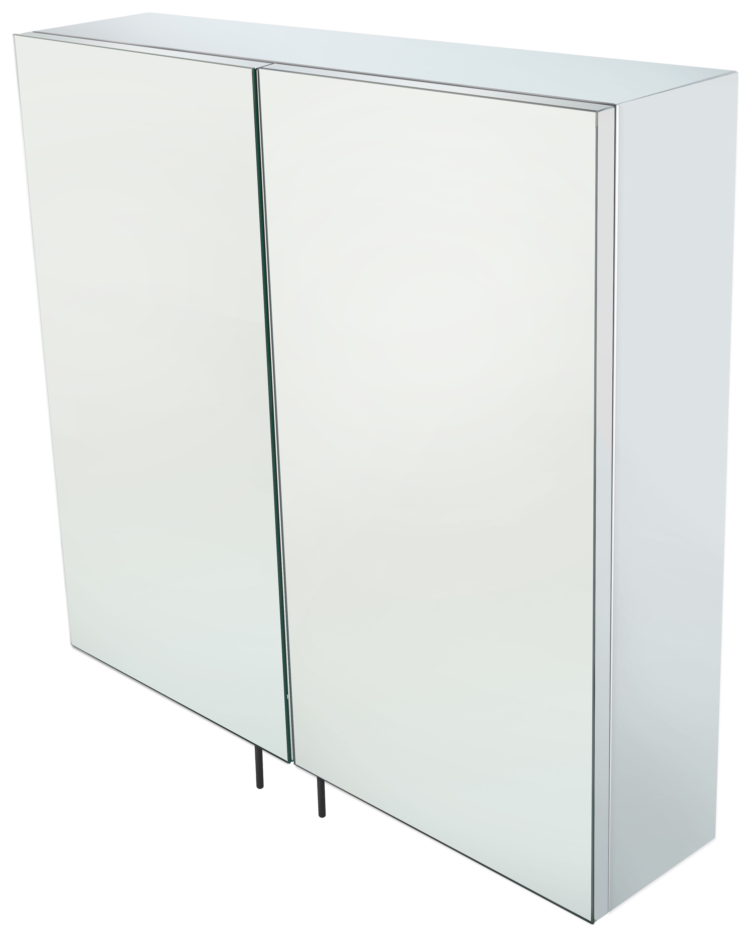 Image of Wickes Stainless Steel Double Bathroom Cabinet 600 X 550mm