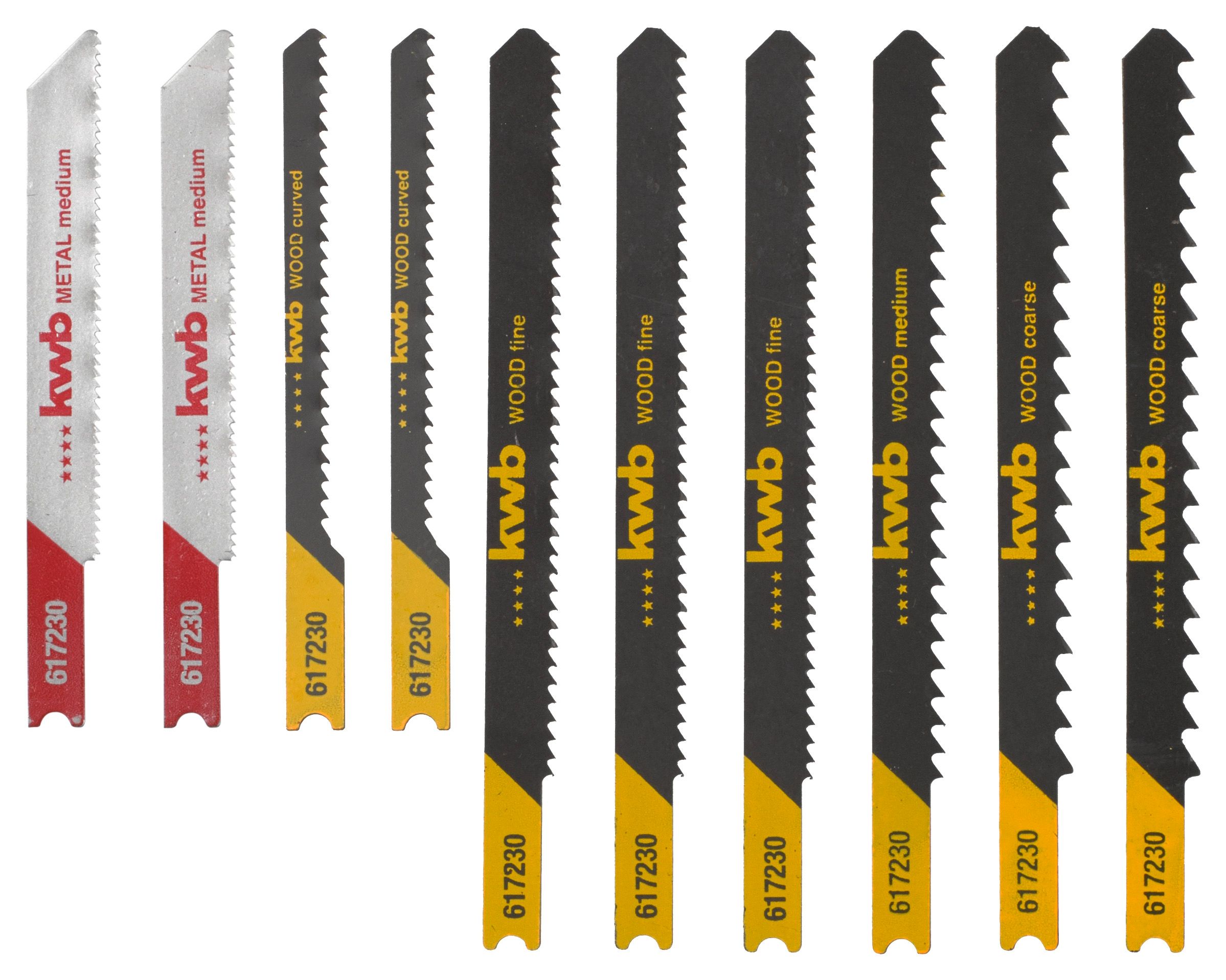 Einhell kwb 10 Piece U-Shank Jigsaw Blade Set