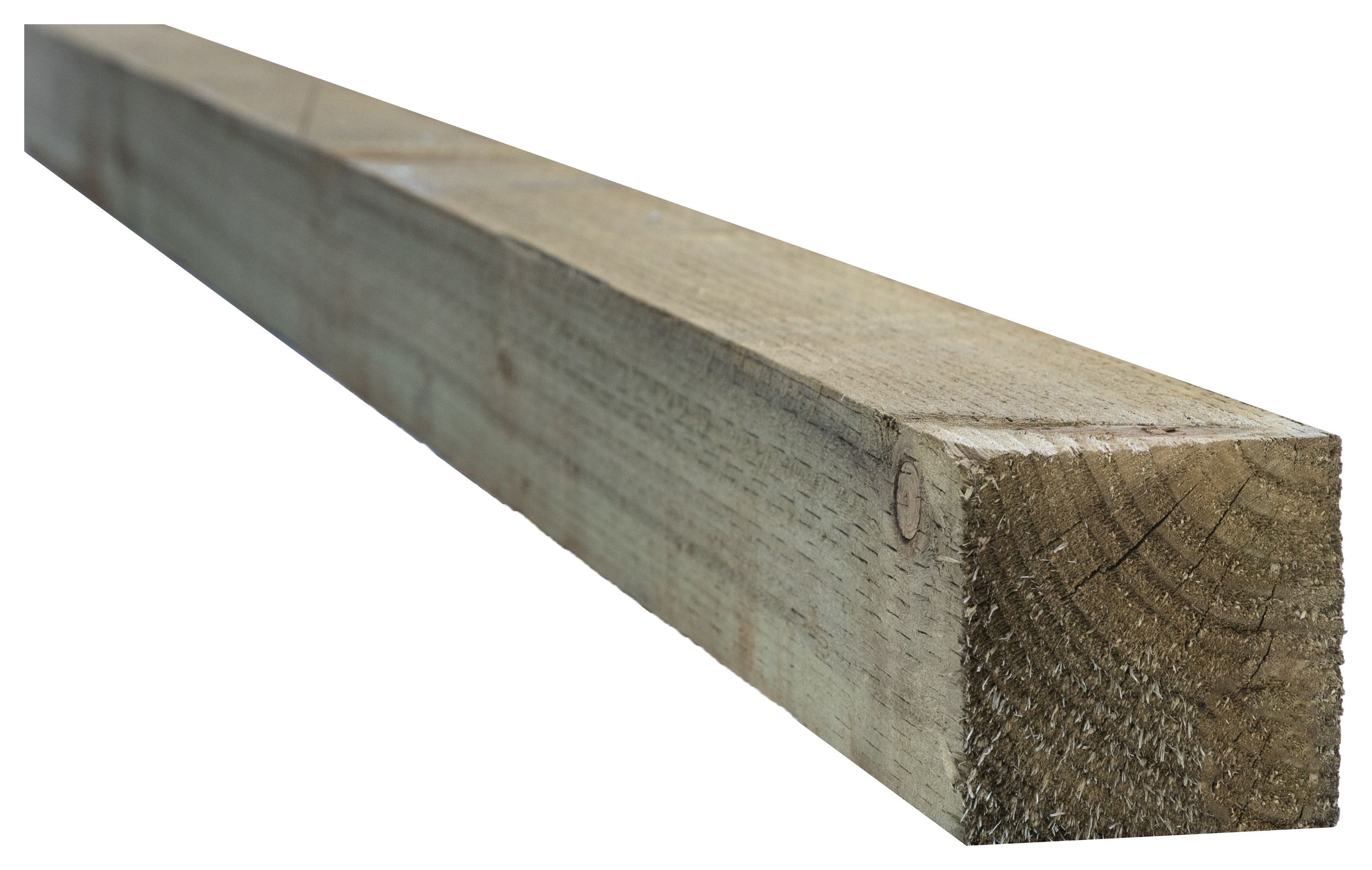Image of Spruce Incised Deck Support Post - 100 x 100mm x 1.2m