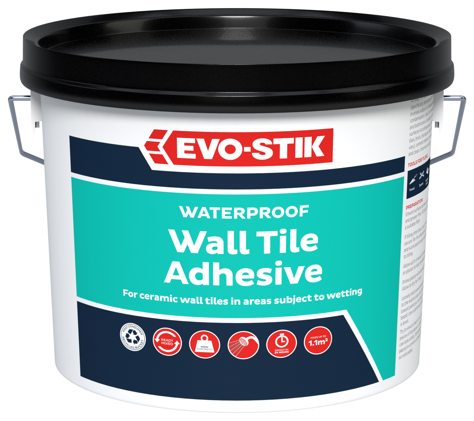 EVO-STIK Waterproof Wall Tile Adhesive Natural - 1L