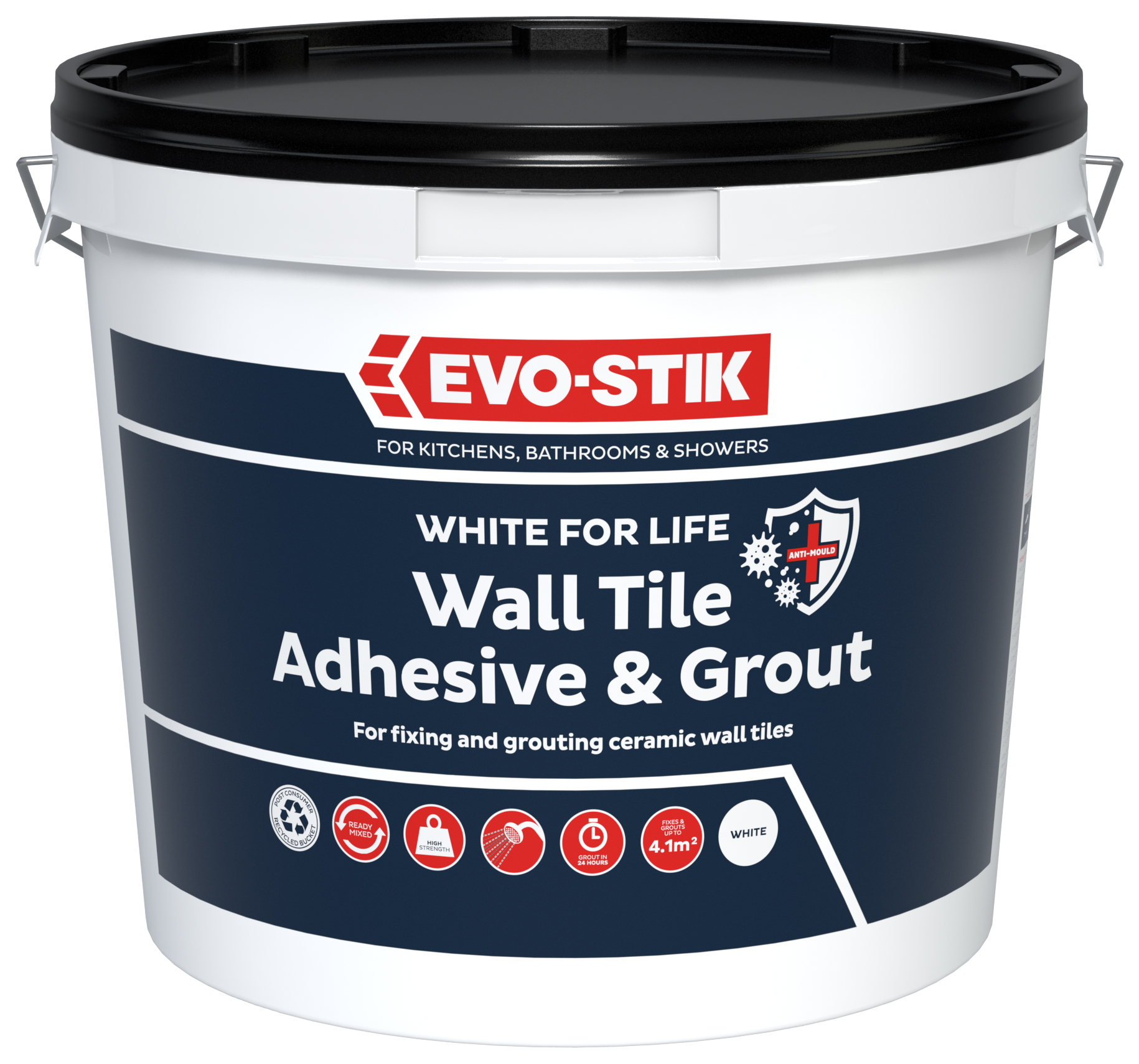 EVO-STIK White for Life Wall Tile Adhesive & Grout - 5L