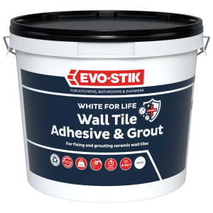 Evo-Stik White for Life Waterproof Ceramic Wall Tile Adhesive & Grout 5L