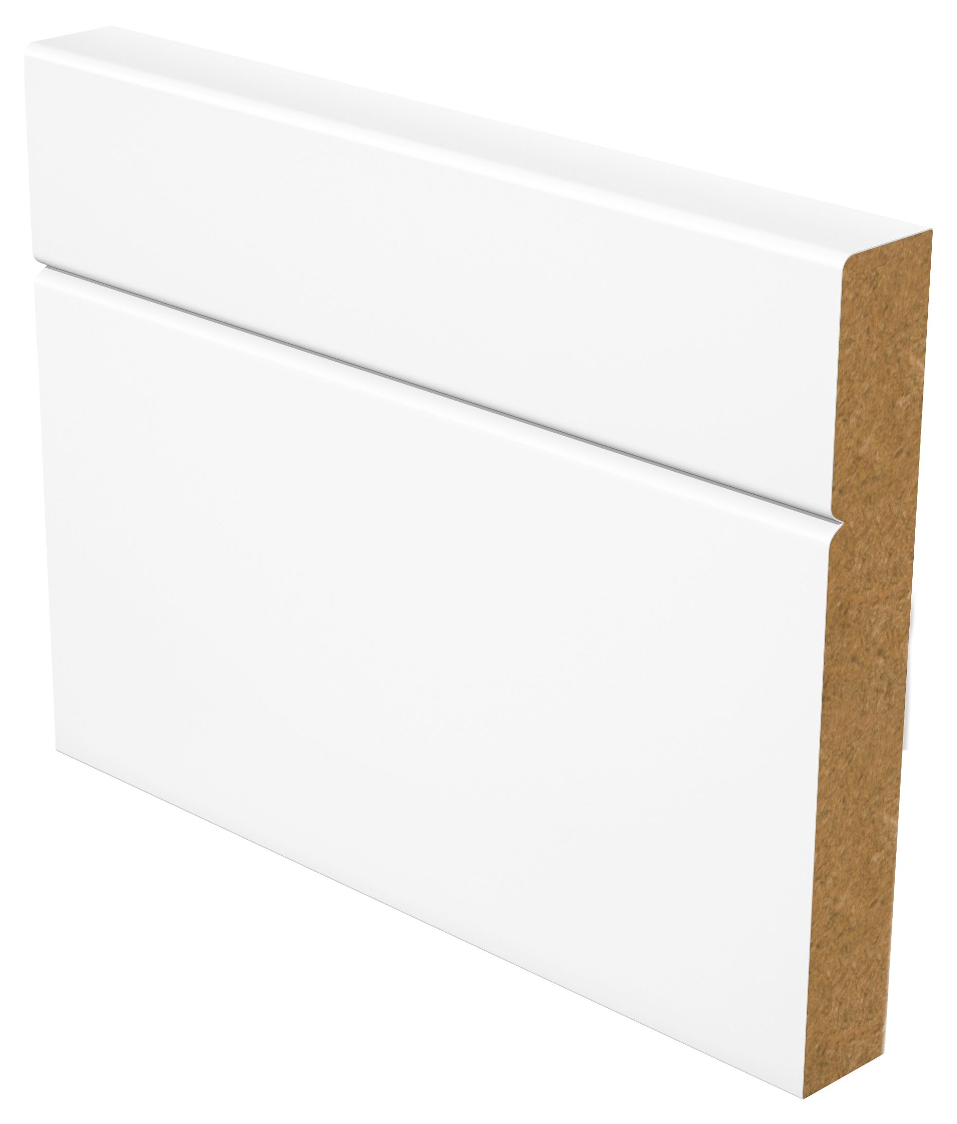 Image of Wickes V-Groove White MDF Skirting - 18 x 119 x 4200mm