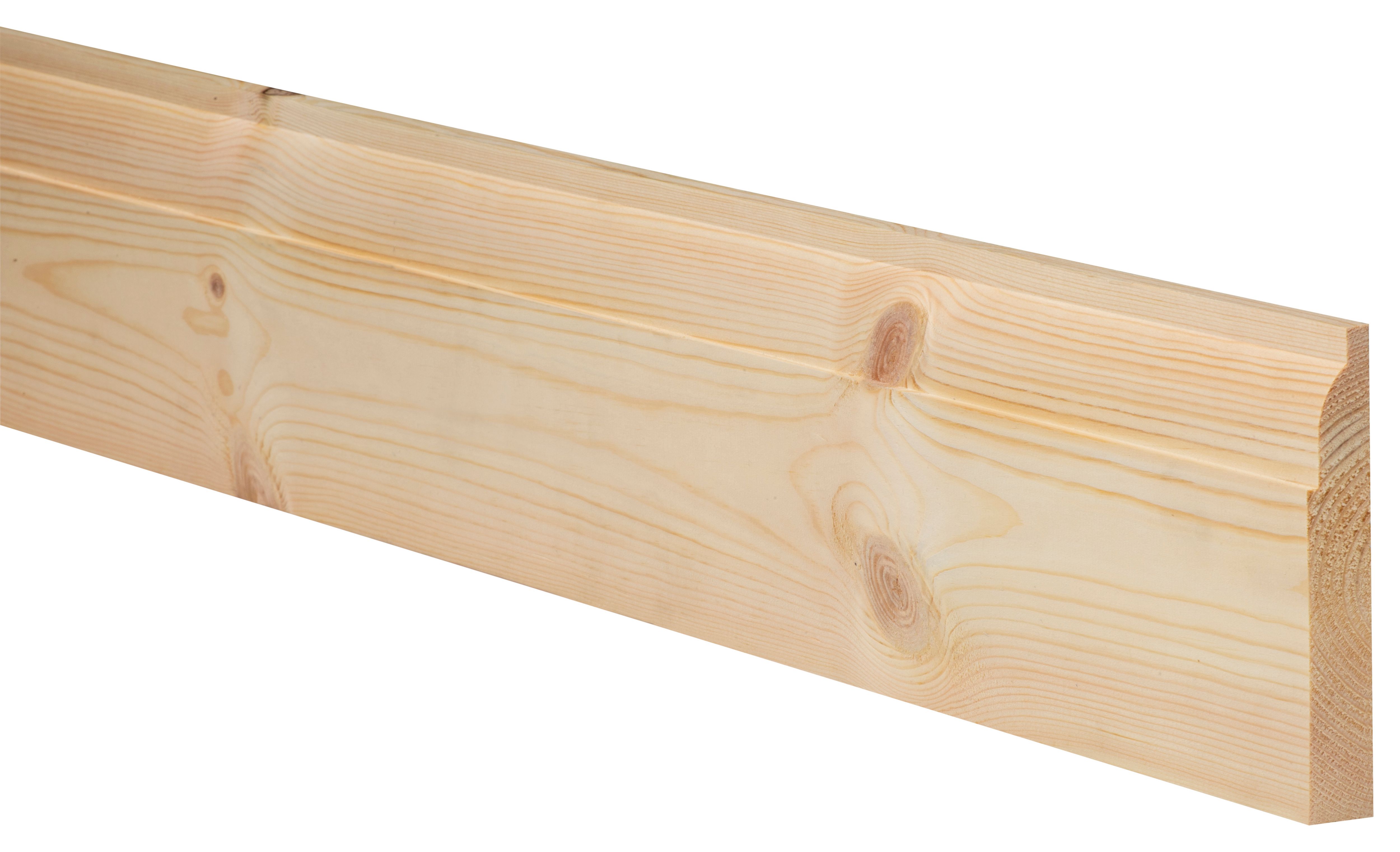 Image of Wickes Ovolo Natural Pine Skirting - 19 x 119 x 4200mm