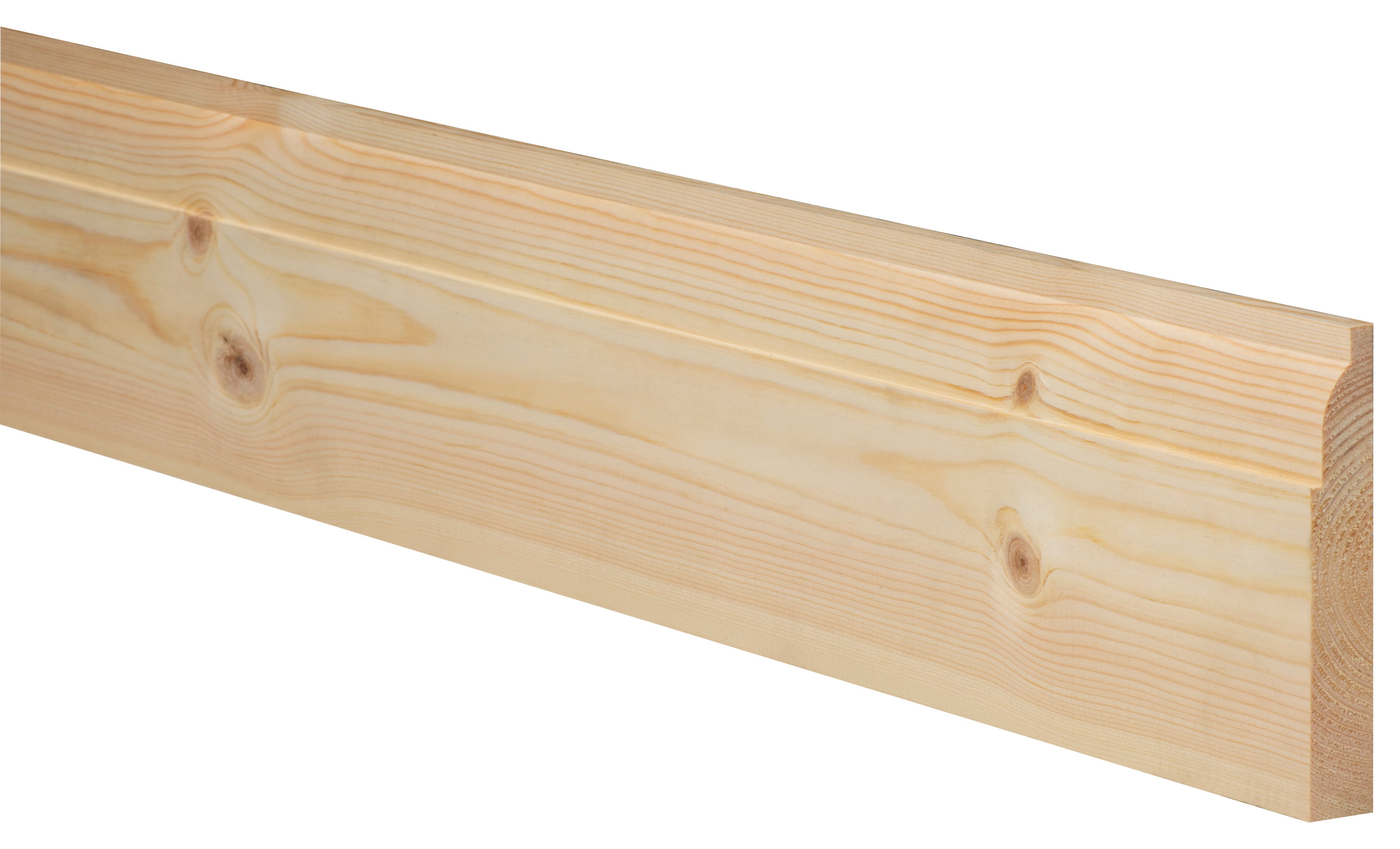 Wickes Ovolo Natural Pine Skirting - 19 x 144 x 4200mm