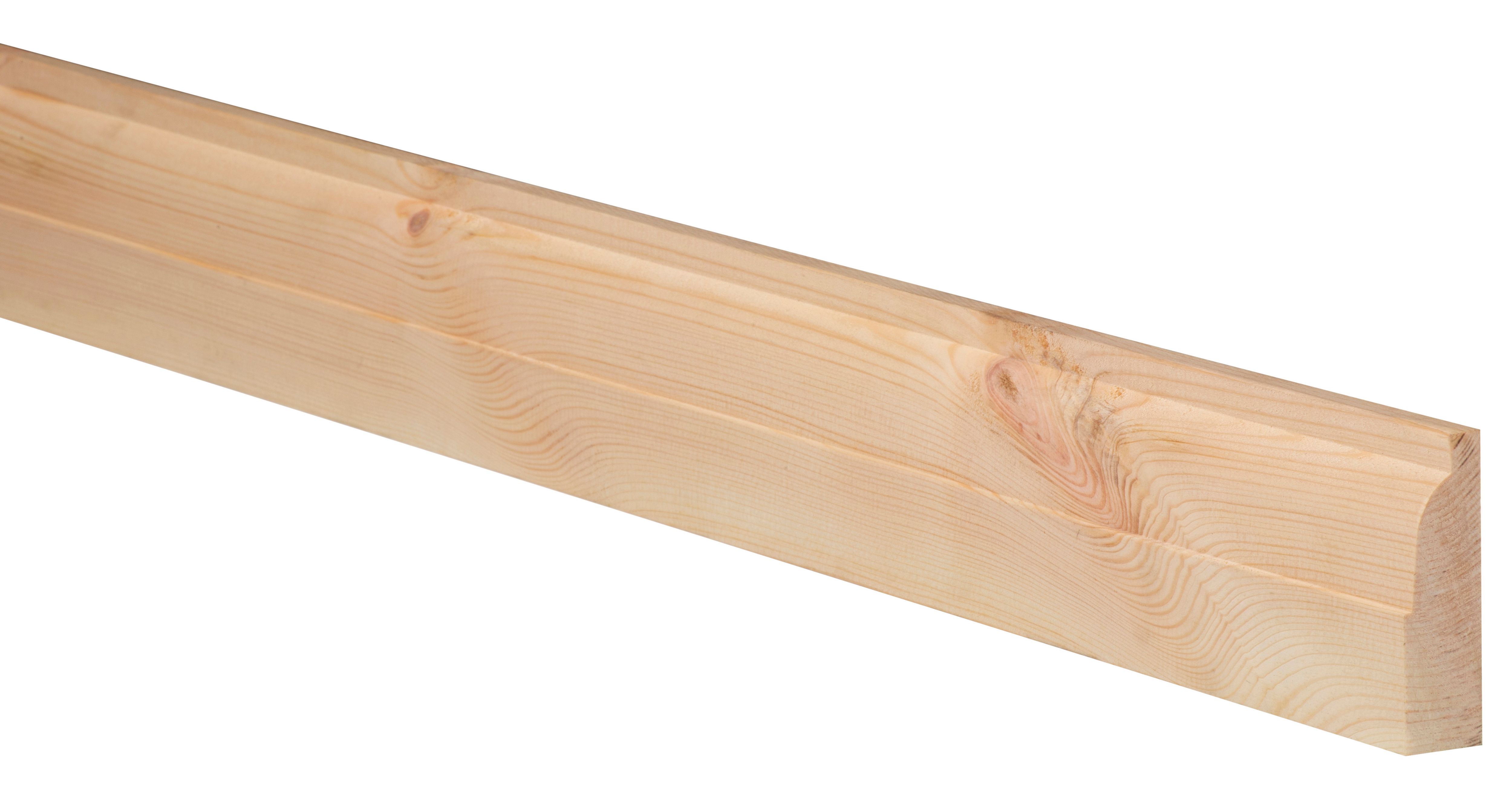 Image of Wickes Ovolo Natural Pine Architrave - 19 x 69mm x 2100mm - Pack of 5