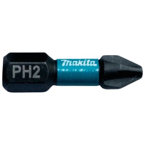 Makita B-63616 Impact Black Screwdriver Bit PH2 - 25mm - Pack of 2