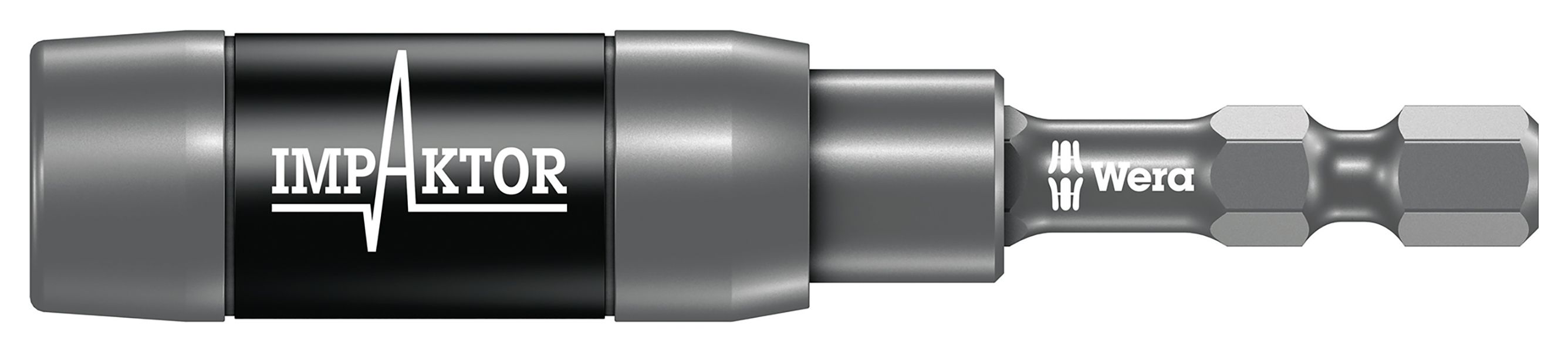 Image of Wera 897/4 IMP R SB Impaktor TriTorsion Bit Holder with Retaining Ring - 1/4in x 75mm