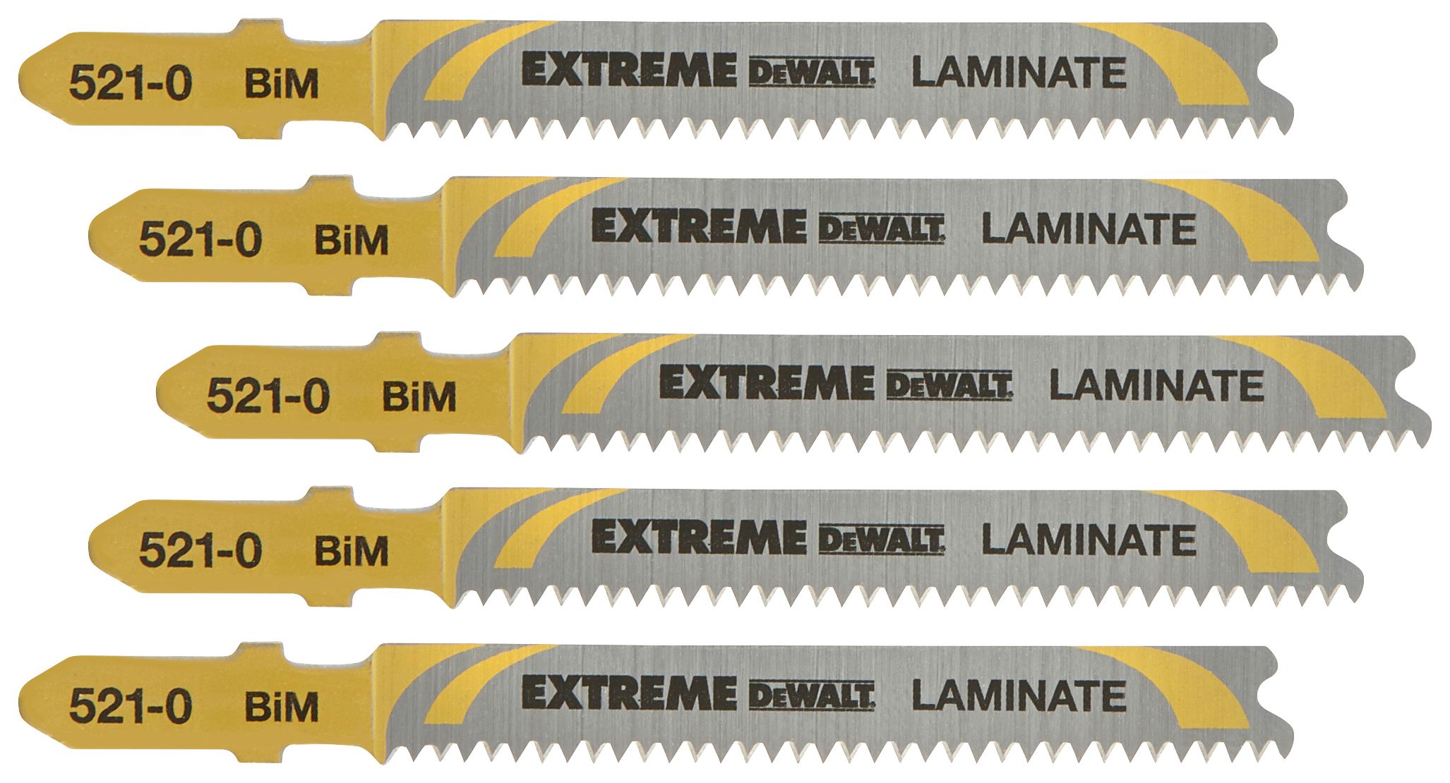 DEWALT DT2080-QZ HCS T101BIF T-Shank Laminate Jigsaw Blades - Pack of 5