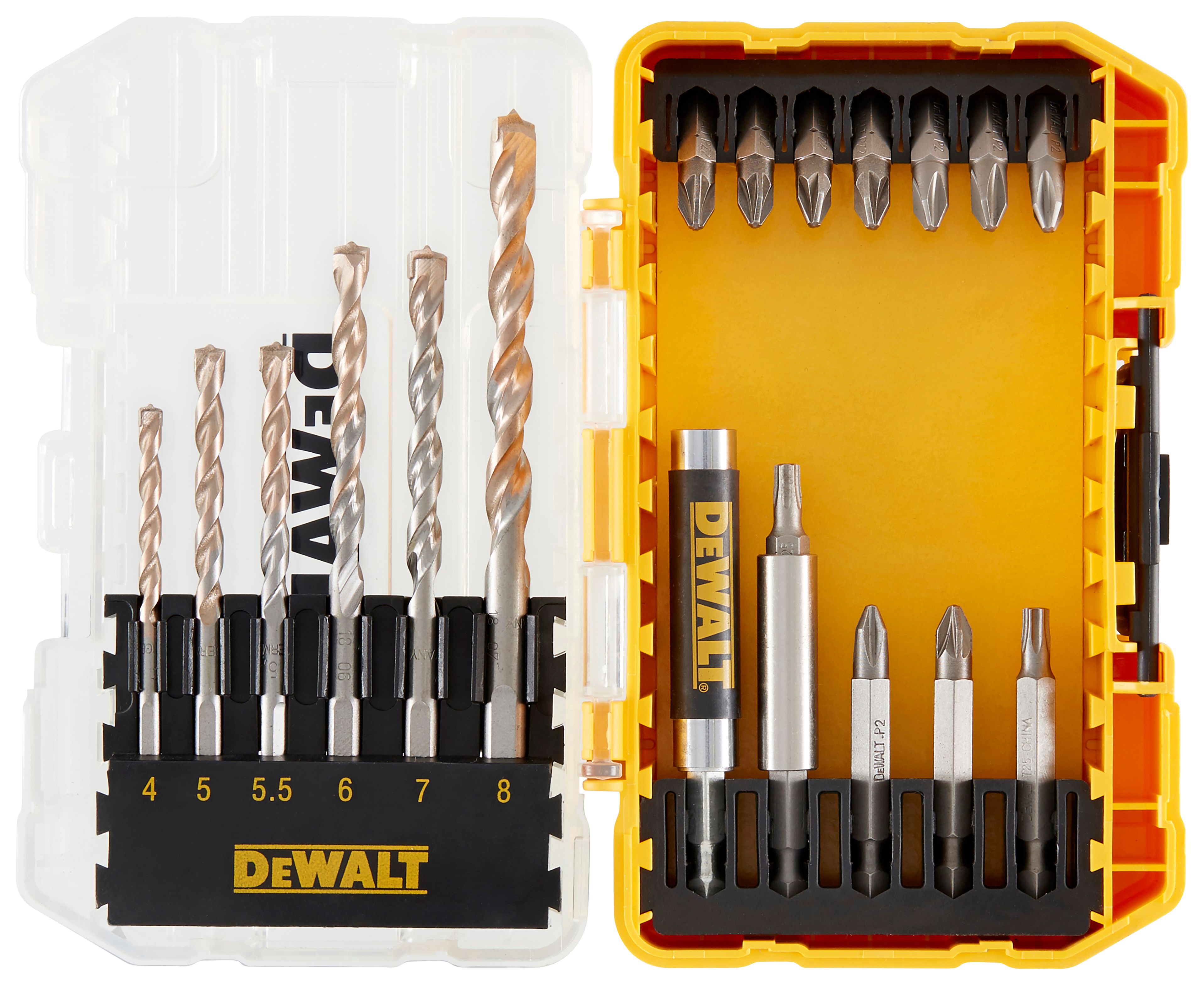 Image of DEWALT DT70712-QZ 19 Piece Extreme Masonry Drill and Screwdriver Bit Set