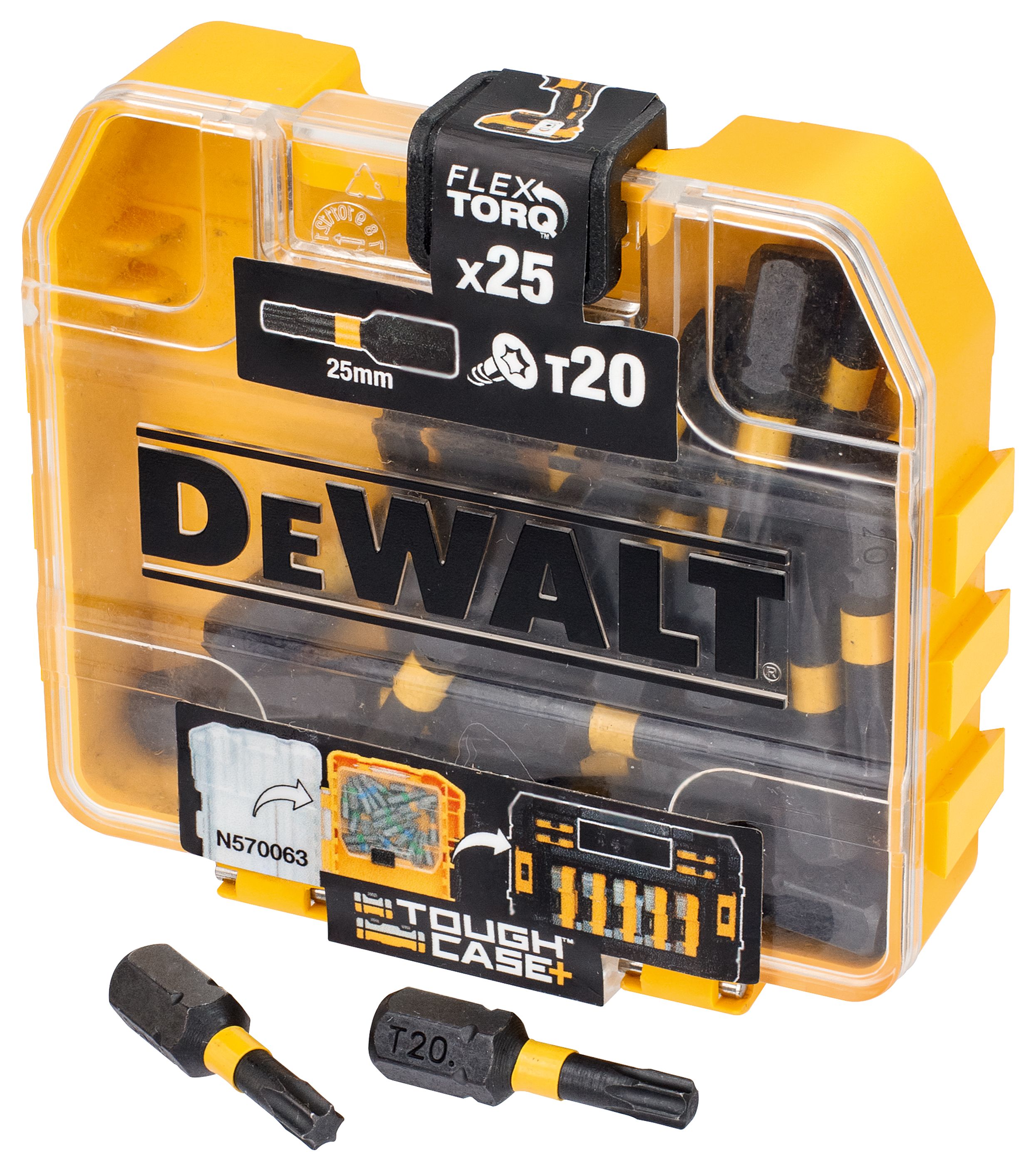 DEWALT DT70557T-QZ Torsion Tic Tac Box T20 - 25mm Box of 25