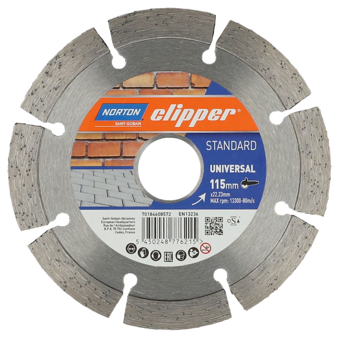 Image of Norton Clipper Standard Universal Diamond Blade - 115mm