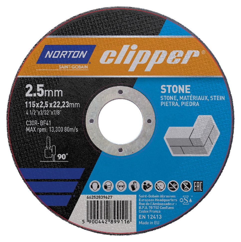 Image of Norton Clipper Stone Cutting Disc - 115mm