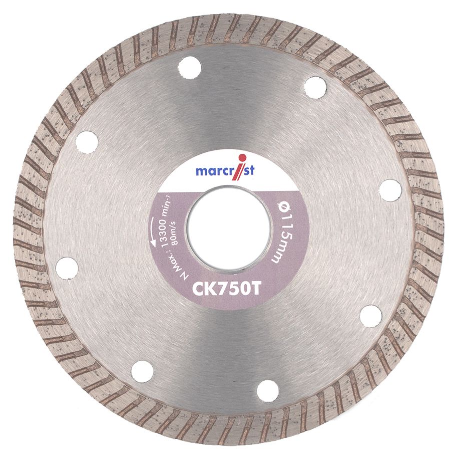 Image of Marcrist CK750T Dry Diamond Super Slim Porcelain Tile Cutting Blade - 115 x 22mm