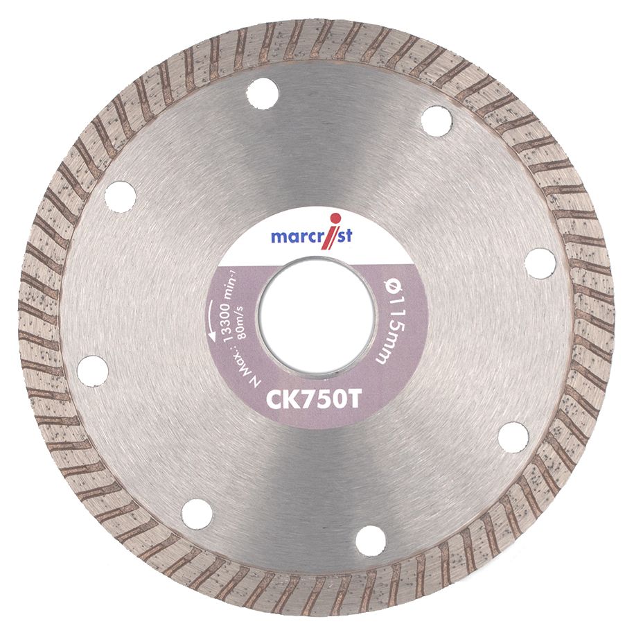 Marcrist CK750T Dry Diamond Super Slim Porcelain Tile Cutting Blade - 115 x 22mm