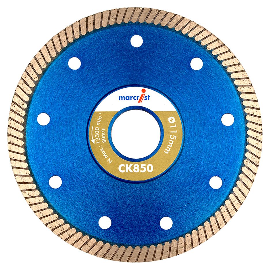 Image of Marcrist CK850 Wet or Dry Diamond Super Fine Professional Tile Cutting Blade - 115mm x 22mm