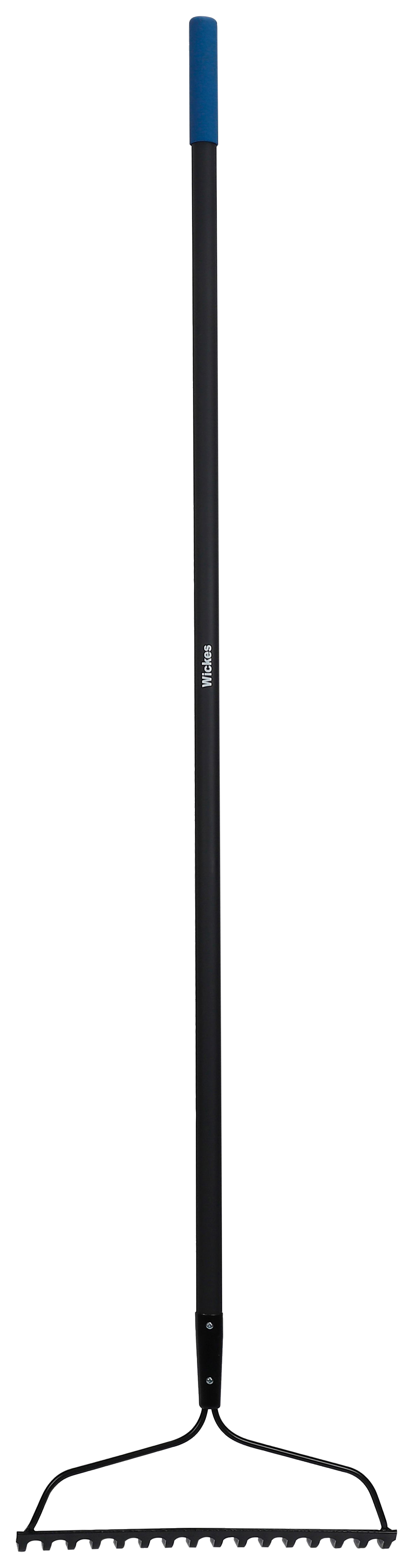 Wickes Carbon Steel Garden Rake with Fibreglass Handle - 1290mm