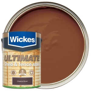 Wickes Ultimate Shed & Fence Stain - Chestnut Brown - 5L