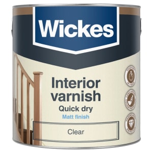 Wickes Quick Dry Interior Varnish - Clear Matt - 2.5L