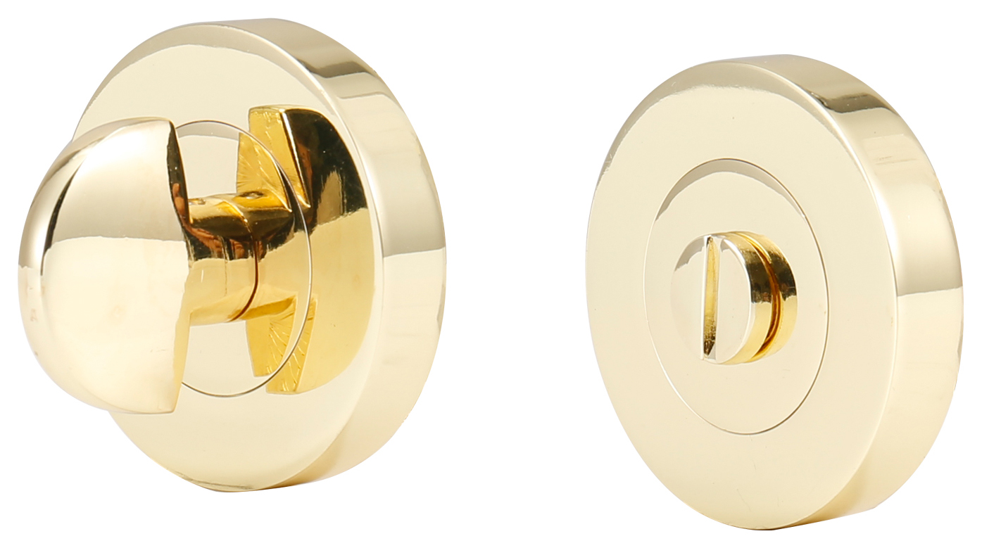 Wickes Polished Brass Thumbturn & Release Lock - 54mm