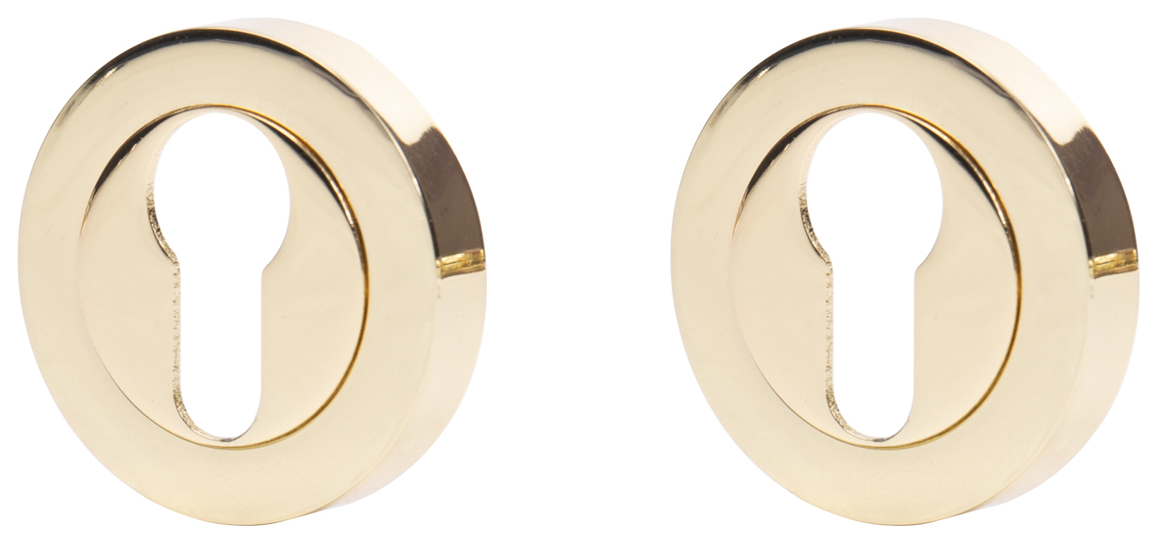 Euro Escutcheon Polished Brass - 51mm