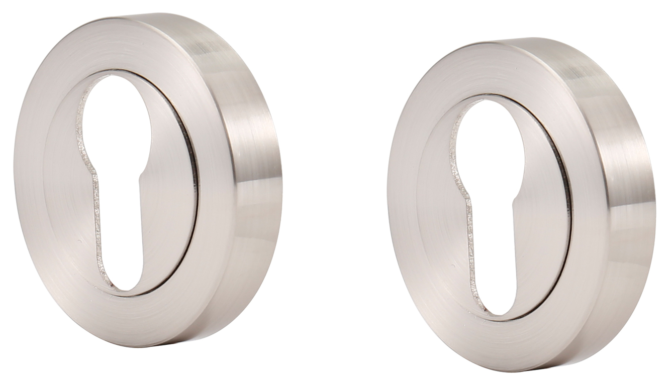 Image of Euro Escutcheon Satin Nickel - 51mm