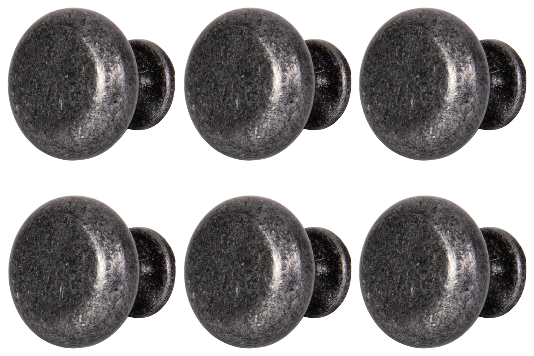 Wickes Circle Antique Steel Cabinet Knob - 30mm - Pack of 6