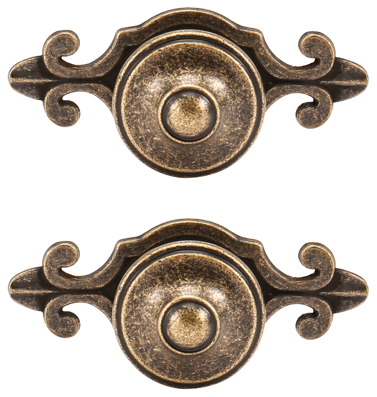 Image of Cabinet Knob Antique Brass 74mm - Pack of 2