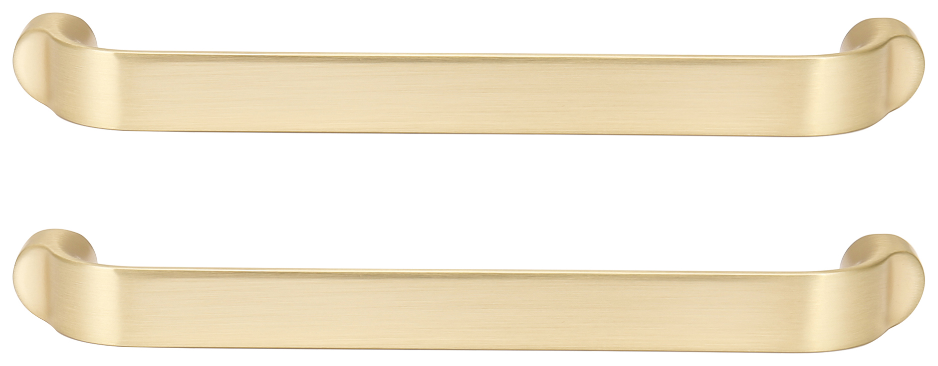 Wickes Straight Satin Brass Cabinet Handle - 140mm - Pack of 2